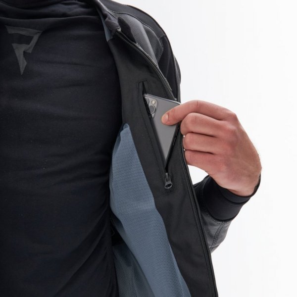 KURTKA MOTOCYKLOWA SKÓRZANA REBELHORN VELOCE BLACK WHITE 58