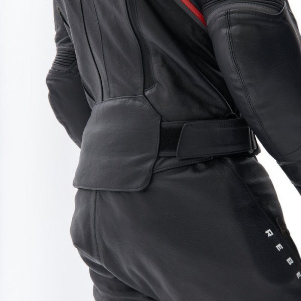 KURTKA MOTOCYKLOWA SKÓRZANA REBELHORN VELOCE BLACK GREY FLUO RED 46