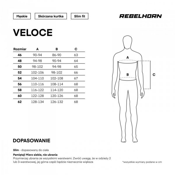 KURTKA MOTOCYKLOWA SKÓRZANA REBELHORN VELOCE BLACK GREY FLUO RED 60