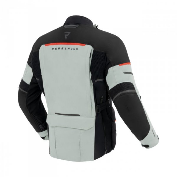 KURTKA MOTOCYKLOWA TEKSTYLNA REBELHORN RANGE GREY BLACK RED S