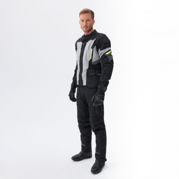 KURTKA MOTOCYKLOWA TEKSTYLNA REBELHORN SCOUT BLACK GREY FLUO YELLOW M