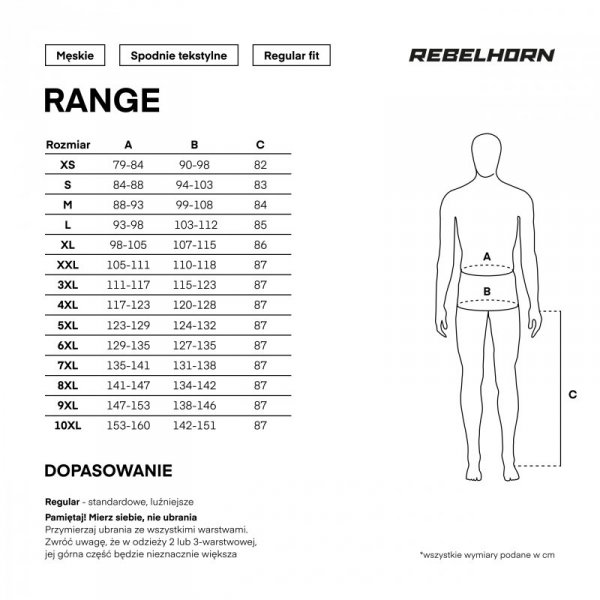 SPODNIE MOTOCYKLOWE TEKSTYLNE REBELHORN RANGE GREY BLACK RED 3XL