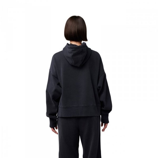 BLUZA Z KAPTUREM DAMSKA FOX WORDMARK OVERSIZED BLACK XS