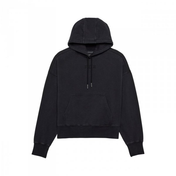 BLUZA Z KAPTUREM DAMSKA FOX WORDMARK OVERSIZED BLACK L
