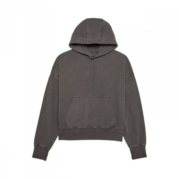 BLUZA Z KAPTUREM DAMSKA FOX WORDMARK OVERSIZED PEWTER M