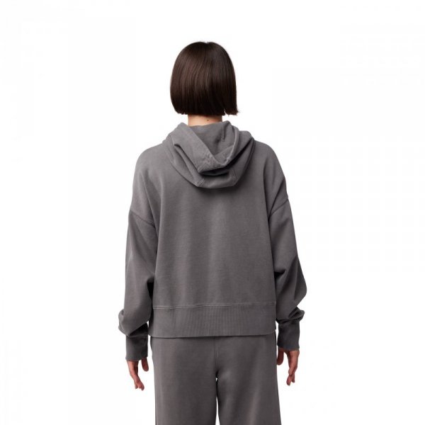 BLUZA Z KAPTUREM DAMSKA FOX WORDMARK OVERSIZED PEWTER L