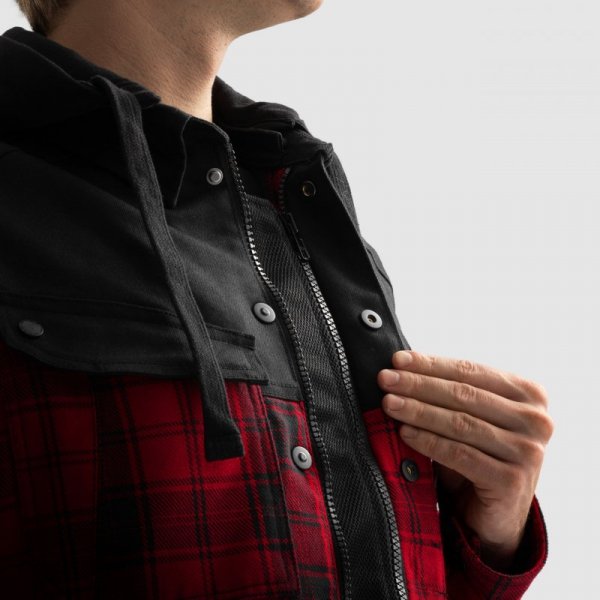 KOSZULA MOTOCYKLOWA REBELHORN SHIFTER BLACK RED 6XL