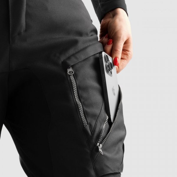 SPODNIE MOTOCYKLOWE TEKSTYLNE DAMSKIE REBELHORN HARDY 3.0 BLACK WXS