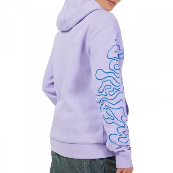 BLUZA Z KAPTUREM DAMSKA FOX HELLO FUTURE FLEECE PO LILAC M