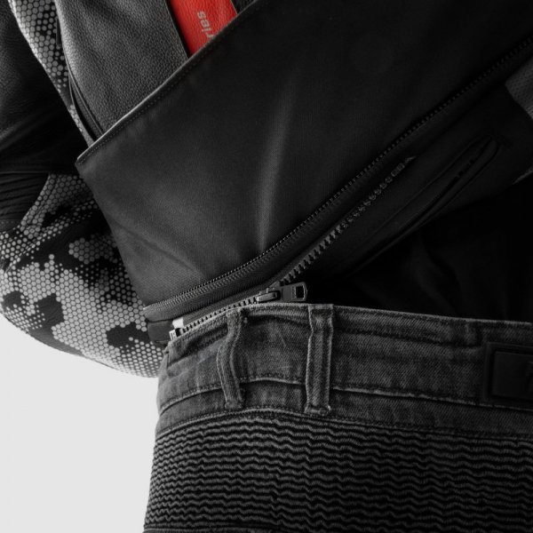 JEANSY MOTOCYKLOWE REBELHORN VANDAL WASHED BLACK MONOLAYER 42/34