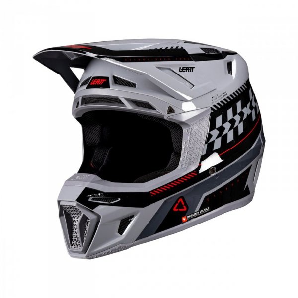 KASK MOTOCYKLOWY Z GOGLAMI LEATT KIT MOTO 8.5 GREY XL