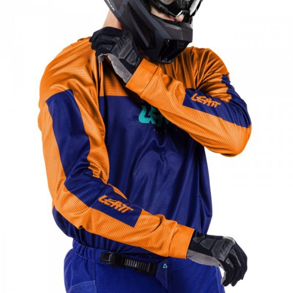 STRÓJ OFFROADOWY BLUZA I SPODNIE LEATT RIDE KIT MOTO 3.5 ORANGE L