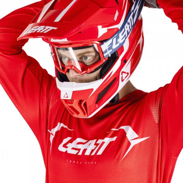 STRÓJ OFFROADOWY BLUZA I SPODNIE LEATT RIDE KIT MOTO 3.5 RED 3XL