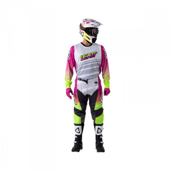 STRÓJ OFFROADOWY BLUZA I SPODNIE LEATT RIDE KIT MOTO 3.5 RETRO PINK S S
