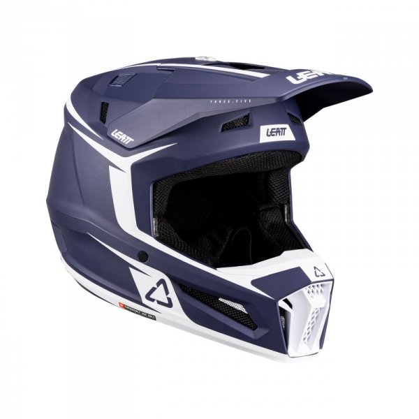 KASK MOTOCYKLOWY Z GOGLAMI JUNIOR LEATT KIT MOTO 3.5 BLUE M