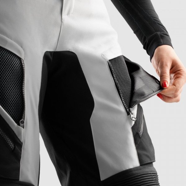 SPODNIE MOTOCYKLOWE TEKSTYLNE DAMSKIE REBELHORN HARDY 3.0 BLACK GREY WS