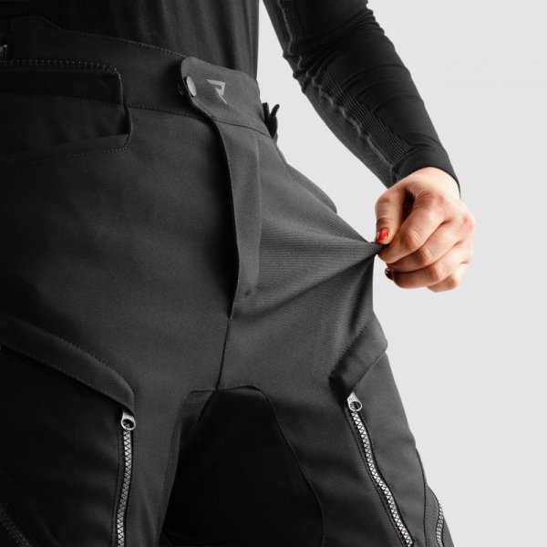 SPODNIE MOTOCYKLOWE TEKSTYLNE DAMSKIE REBELHORN HARDY 3.0 BLACK (DŁUGA NOGAWKA) L-WL