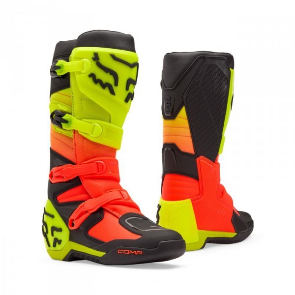 BUTY MOTOCYKLOWE FOX COMP ORANGE YELLOW 12