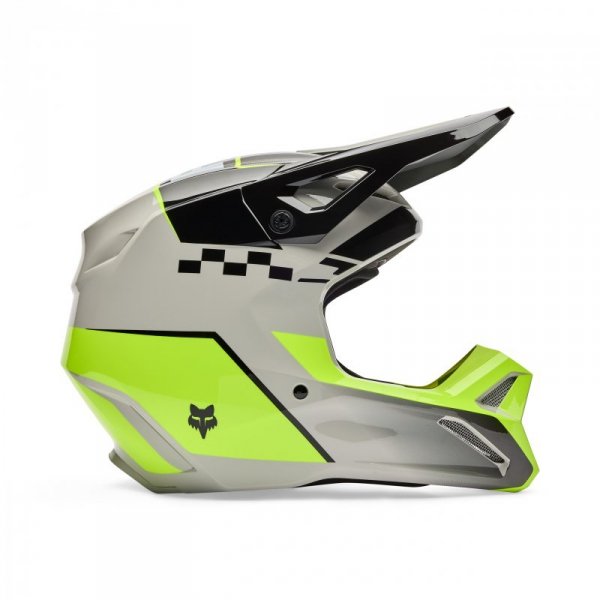KASK MOTOCYKLOWY FOX V1 COLLECT GREY YELLOW S