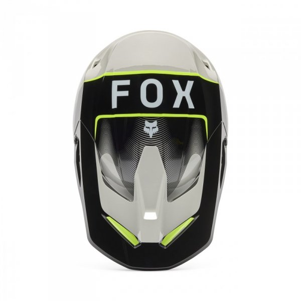 KASK MOTOCYKLOWY FOX V1 COLLECT GREY YELLOW M