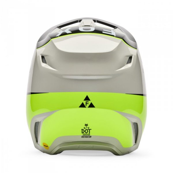 KASK MOTOCYKLOWY FOX V1 COLLECT GREY YELLOW M