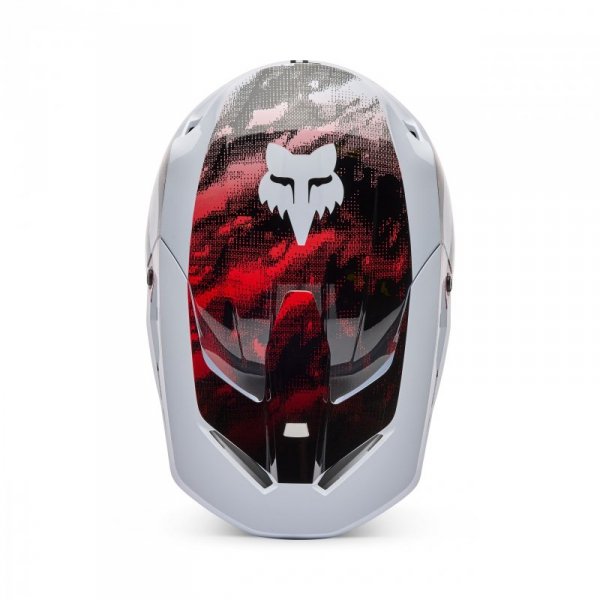 KASK MOTOCYKLOWY FOX V1 KAIROS WHITE FLUO RED XL