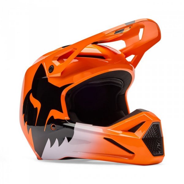KASK MOTOCYKLOWY FOX V1 SHIELD FLUO ORANGE L