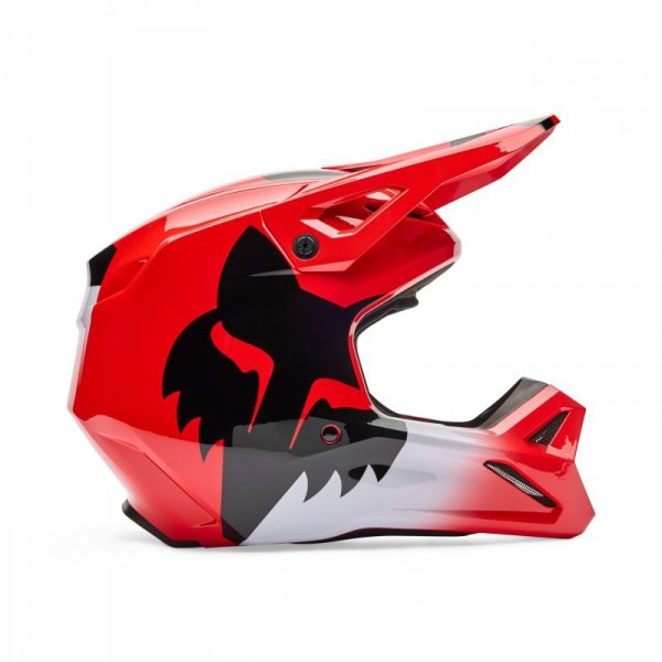 KASK MOTOCYKLOWY FOX V1 SHIELD FLUO RED S
