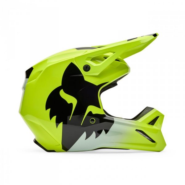 KASK MOTOCYKLOWY FOX V1 SHIELD FLUO YELLOW XS