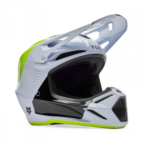 KASK MOTOCYKLOWY FOX V3 TINE WHITE L
