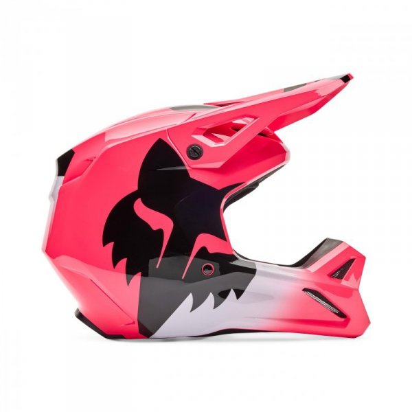 KASK MOTOCYKLOWY JUNIOR FOX V1 SHIELD PINK YL