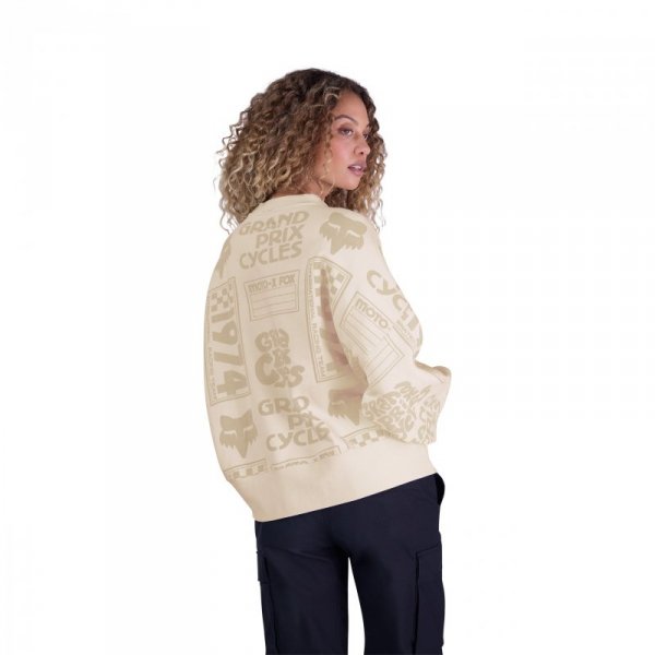 BLUZA DAMSKA FOX CIRCA 74 OVERSIZED FLEECE CREW OFF WHITE XS