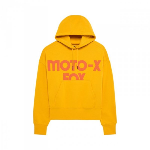 BLUZA Z KAPTUREM DAMSKA FOX MOTO-X OVERSIZED MUSTARD S