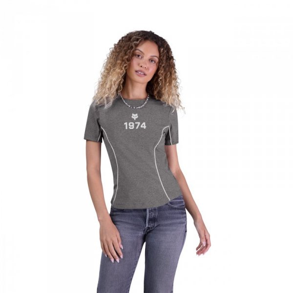 T-SHIRT DAMSKI FOX MOTO-X FITTED HEATHER GRAPHITE L