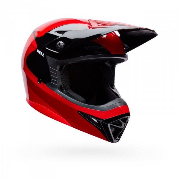 KASK MOTOCYKLOWY BELL MX-10 MIPS WAVE RED BLACK L