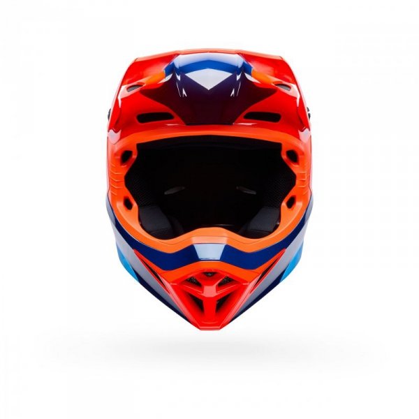 KASK MOTOCYKLOWY BELL MX-10 MIPS WAVE ORANGE BLUE L