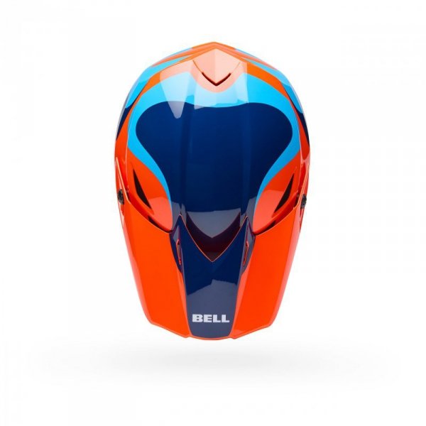 KASK MOTOCYKLOWY BELL MX-10 MIPS WAVE ORANGE BLUE L