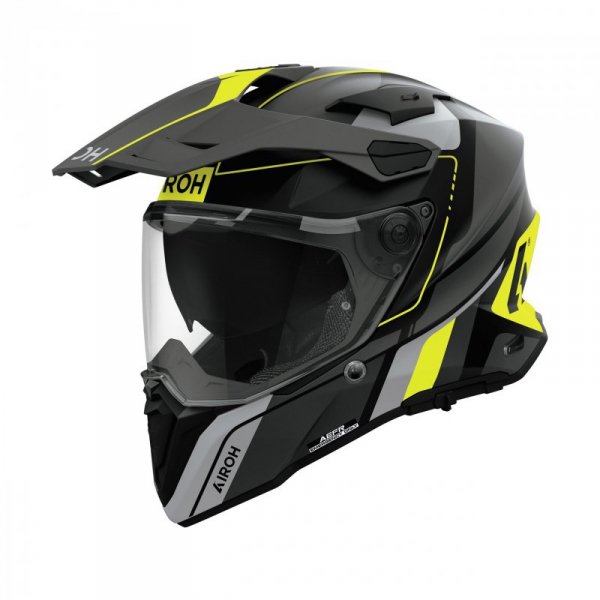 KASK MOTOCYKLOWY AIROH COMMANDER 2 SKIP YELLOW MATT M
