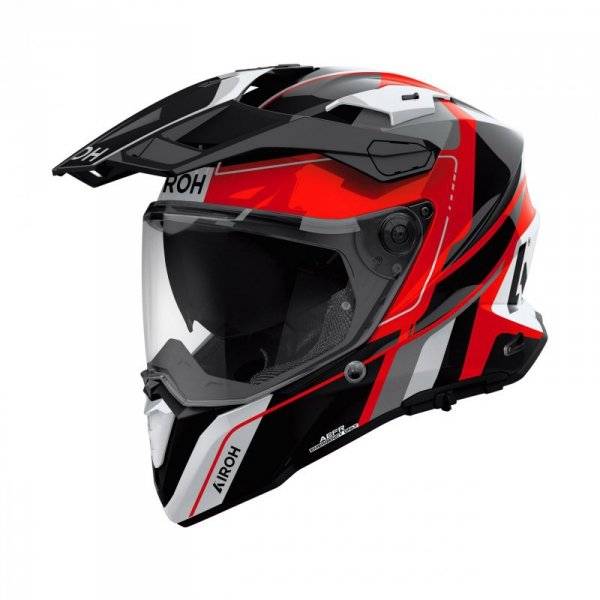 KASK MOTOCYKLOWY AIROH COMMANDER 2 SKIP RED GLOSS M