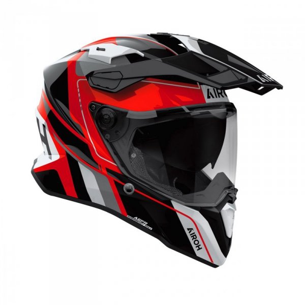 KASK MOTOCYKLOWY AIROH COMMANDER 2 SKIP RED GLOSS L