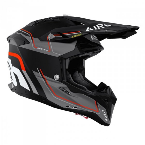 KASK MOTOCYKLOWY AIROH AVIATOR 3 LEADER ORANGE MATT L