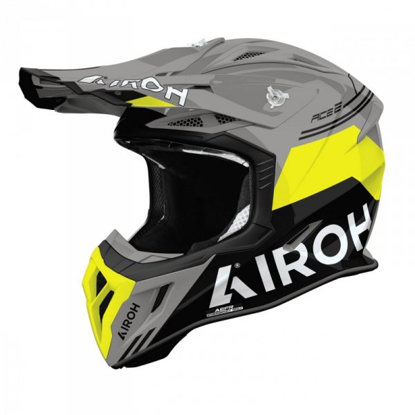 KASK MOTOCYKLOWY AIROH AVIATOR ACE 2 FURY YELLOW GLOSS S