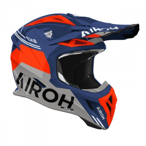 KASK MOTOCYKLOWY AIROH AVIATOR ACE 2 FURY CERULEAN GLOSS S