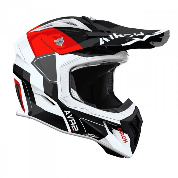 KASK MOTOCYKLOWY AIROH AVIATOR ACE 2 SHIELD RED GLOSS M