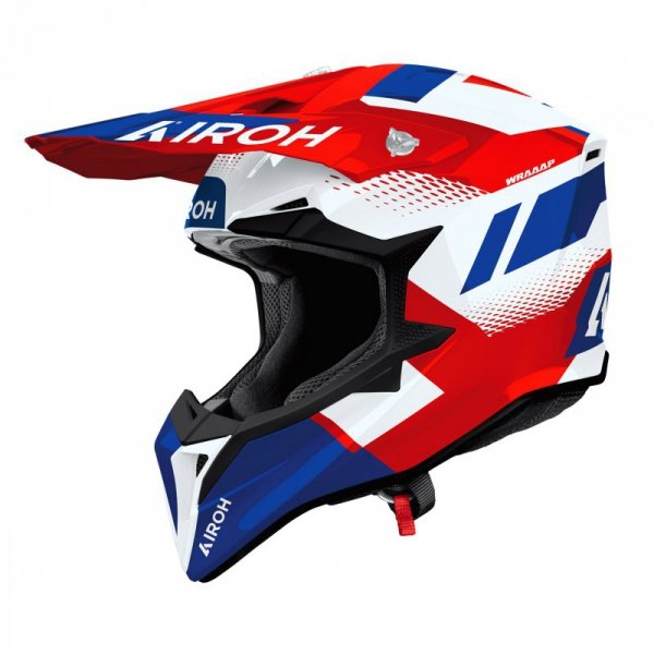 KASK MOTOCYKLOWY AIROH WRAAAP VISION RED BLUE GLOSS L