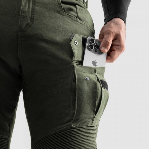 JEANSY MOTOCYKLOWE REBELHORN FASTER OLIVE GREEN 34/32