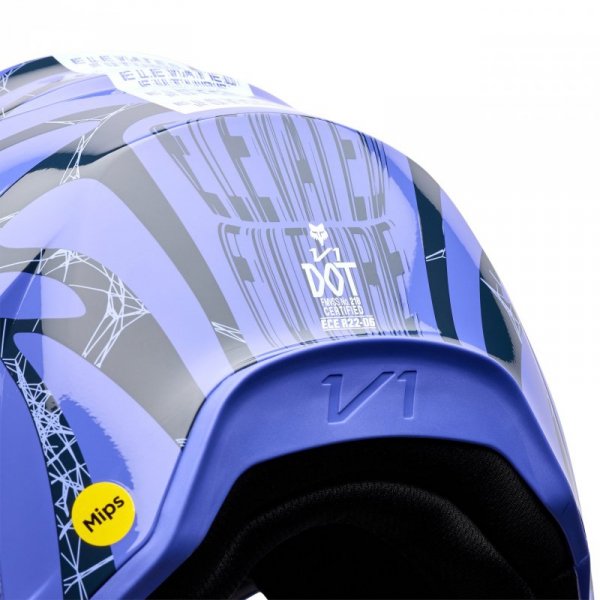 KASK MOTOCYKLOWY JUNIOR FOX V1 DIFFUSE SE PURPLE DOVE YS