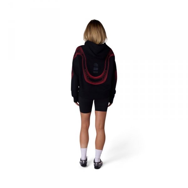 BLUZA Z KAPTUREM DAMSKA FOX VISION OVERSIZED FLEECE PO BLACK XS