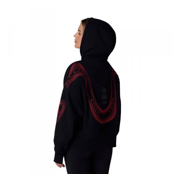 BLUZA Z KAPTUREM DAMSKA FOX VISION OVERSIZED FLEECE PO BLACK L