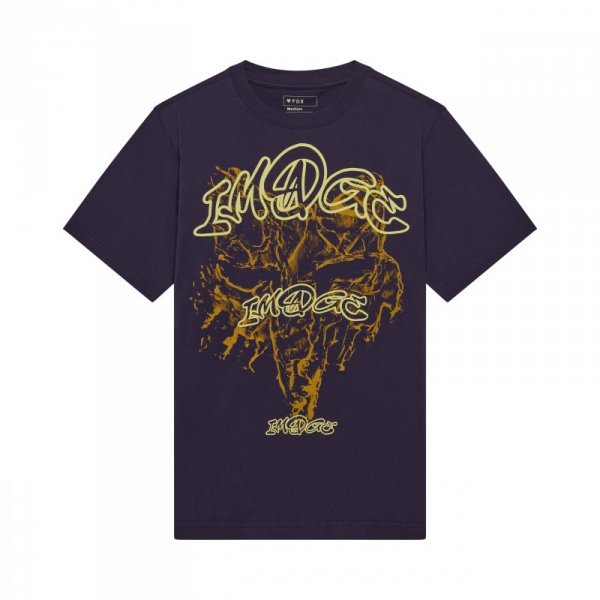 T-SHIRT FOX IMAGE PRINT PLUM OVERSIZED PERFECT L